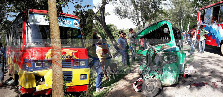 কমলগঞ্জে বাস-সিএনজি অটো মুখোমুখি সংঘর্ষে নিহত ১ আহত ৫