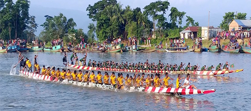 গোয়াইনঘাটে নৌকা বাইচ প্রতিযোগিতা সম্পন্ন