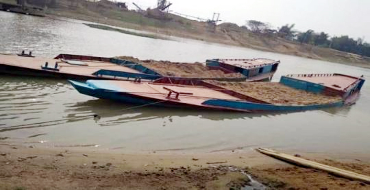 গোয়াইনঘাটে অবৈধ বালু উত্তোলন: অভিযানে জরিমানা