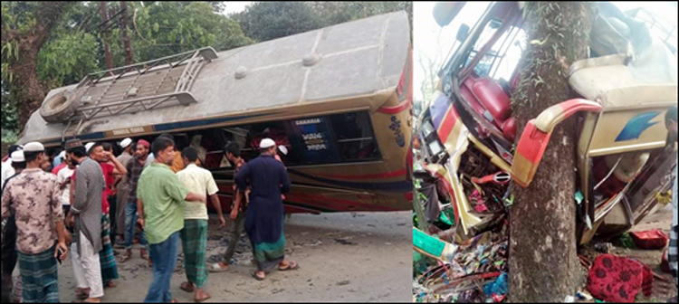 হরিপুরে বাসের ধাক্কায় নিহত ৩